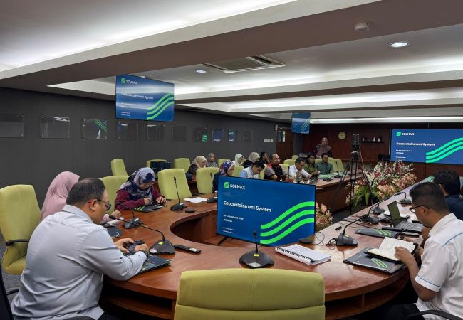 TAKLIMAT TEKNIKAL ANJURAN BAHAGIAN KORPORAT, JPS PERAK BERKAITAN PENGURUSAN KAWALAN TEBING SUNGAI DAN PANTAI DARIPADA SOLMAX GEOSYNTHETIC SDN. BHD.
