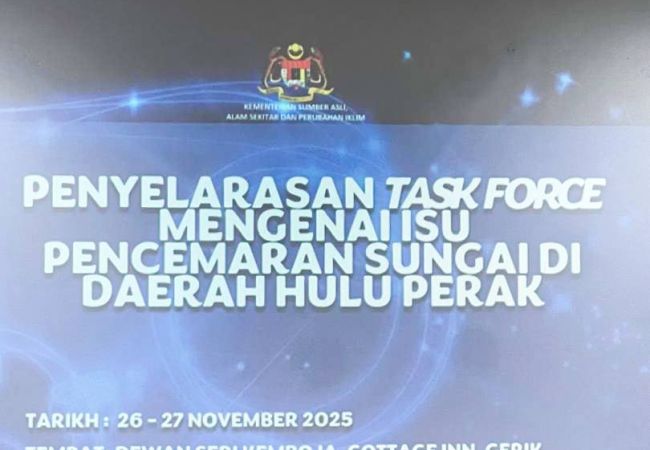 COORDINATION MEETING OF THE 'TASK FORCE' ON RIVER POLLUTION IN THE HULU PERAK DISTRICT